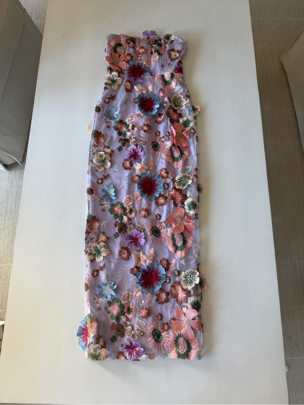 One and Only Collective Strapless Floral Maxi Dress